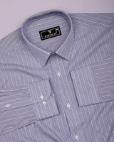 Nikolyn Blue With White Pencil Stripe Formal Cotton Shirt