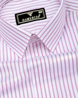 Pink Pin Stripe Formal Cotton White Shirt