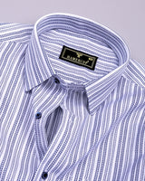 Nimora Blue With White Dobby Stripe Premium Gizza Shirt