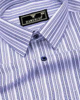 Nimora Blue With White Dobby Stripe Premium Gizza Shirt