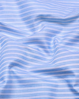 Linfen Blue With White Stripe Premium Giza Shirt