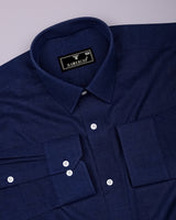 Planet Blue Melange Cotton Formal Shirt