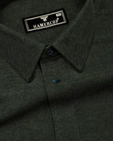 Neon Green Plaid Flannel Solid Heavy Cotton Shirt