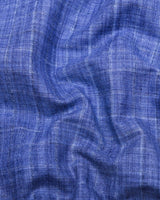 Cornflower Blue Plaid Flannel Heavy Cotton Shirt