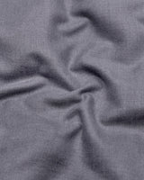 Elise Gray Self Stripe Plaid Flannel Solid Cotton Shirt