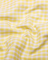 Limelight Yellow Check Premium Cotton Designer Shirt