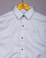 Harrow Gray With White Dobby Textured Cotton Shirt