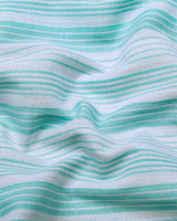 Florence Aqua Blue With White Stripe Cotton Shirt