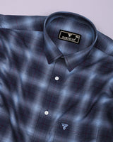 Werofly Blue Twill Check Premium Cotton Shirt