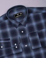 Werofly Blue Twill Check Premium Cotton Shirt