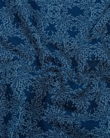 Calmyn Blue With White Printed Dobby Cotton Shirt