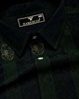 Collard Green Jacquard Textured Premium Gizza Shirt