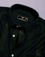 Collard Green Jacquard Textured Premium Gizza Shirt