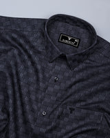 Frovis Black Dobby Check Premium Gizza Shirt