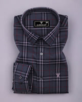 Brixton Gray Multicolor Check Dobby Cotton Shirt