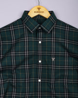 Brixton Green Multicolor Check Dobby Cotton Shirt