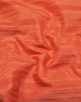 Zamora Orange Self Stripe Dobby Cotton Shirt Style Kurta