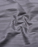 Zamora Silver Gray Self Stripe Dobby Cotton Shirt Style Kurta