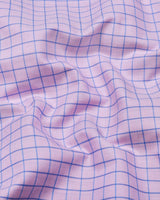 Liberia Light Pink With Blue Dobby Check Giza Shirt