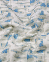 Averix Blue Shadow Dobby Textured Cotton Shirt