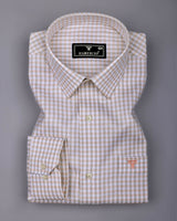Doven Orange Dobby Check Premium Gizza Shirt