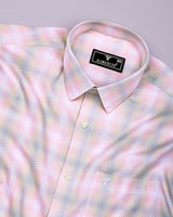 Lurean Pink With Multicolor Shades Premium Giza Shirt