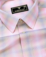 Lurean Pink With Multicolor Shades Premium Giza Shirt