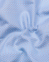 Verbal Blue With White Dobby Stripe Cotton Shirt