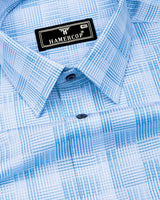 Classic Blue Check Giza Cotton Shirt