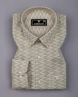 Albania Gray Printed Seersucker Dobby Cotton Shirt