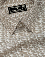 Albania Gray Printed Seersucker Dobby Cotton Shirt