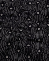 Velmor Black With White Printed Cotton Shirt
