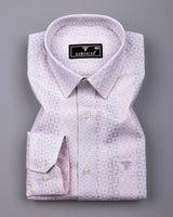 Jasper Pink With White Dobby Textured Cotton Shirt