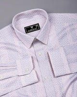 Jasper Pink With White Dobby Textured Cotton Shirt