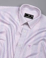 Jasper Pink With White Dobby Textured Cotton Shirt