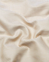 Gelato Cream With White Stripe Premium Giza Shirt