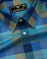 Axion Blue With Multicolor Check Premium Gizza Shirt