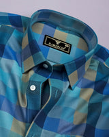 Axion Blue With Multicolor Check Premium Gizza Shirt