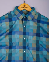 Axion Blue With Multicolor Check Premium Gizza Shirt