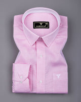 Rosin Pink Weft Stripe Premium Dobby Designer Shirt
