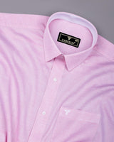 Rosin Pink Weft Stripe Premium Dobby Designer Shirt