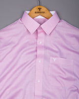Rosin Pink Weft Stripe Premium Dobby Designer Shirt