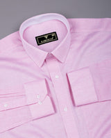 Rosin Pink Weft Stripe Premium Dobby Designer Shirt