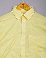 Superior Yellow Dobby Textured Formal Cotton Shirt