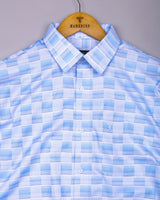 Cynor Blue With White Check Premium Giza Shirt