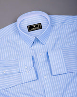 Lapis Skyblue With White Stripe Oxford Cotton Shirt