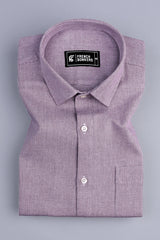 Vestia chocolate brown cotton solid shirt