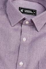 Vestia chocolate brown cotton solid shirt