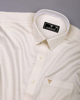 Groven Yellow With White Stripe Premium Gizza Shirt