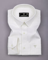 Dolphin Ivory Cream Self Stripe Premium Giza Shirt